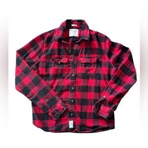 Abercrombie & Fitch Men’s Buffalo Plaid Flannel Shirt Muscle Fit XL